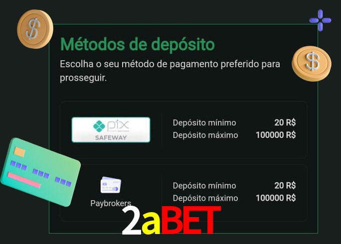 O cassino 2abet oferece uma grande variedade de métodos de pagamento